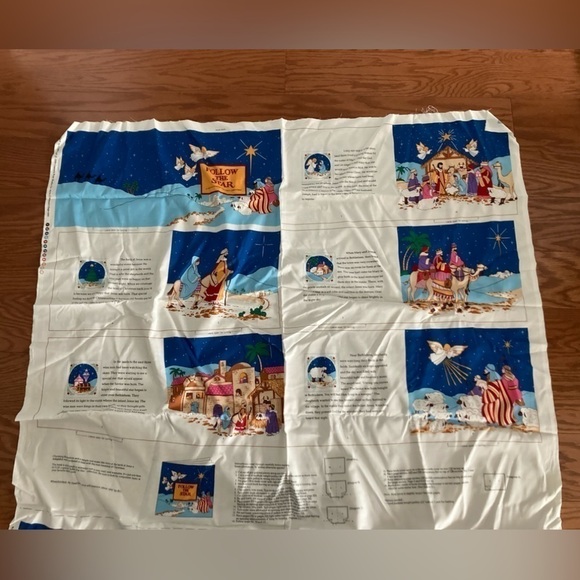 Cranston print fabrics Follow the Star book project 43” x 35” - Picture 1 of 10